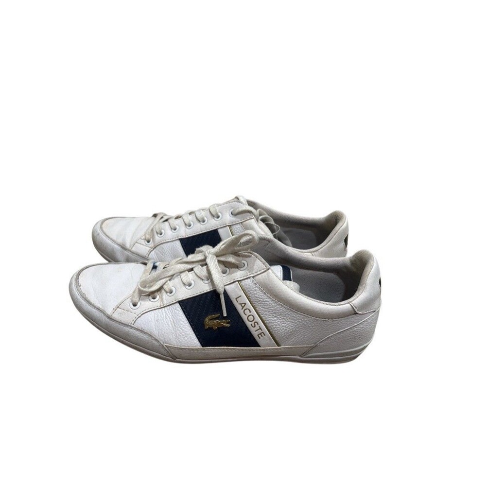 Lacoste Mens Chaymon 0120 1 CMA 7-40CMA004321G White Blue Sneaker Shoes Size 10